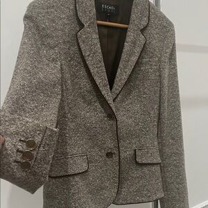 Escada Tweed Blazer with Dark Accents